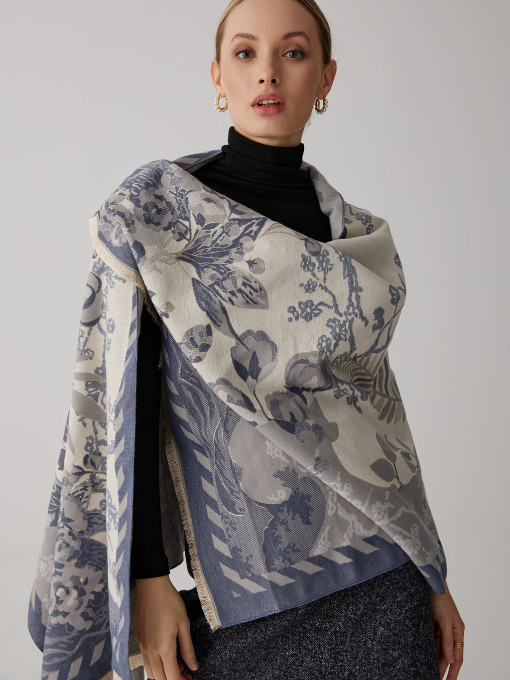 Σάλι Από Βαμβάκι Ζακάρ Vintage Φυτών