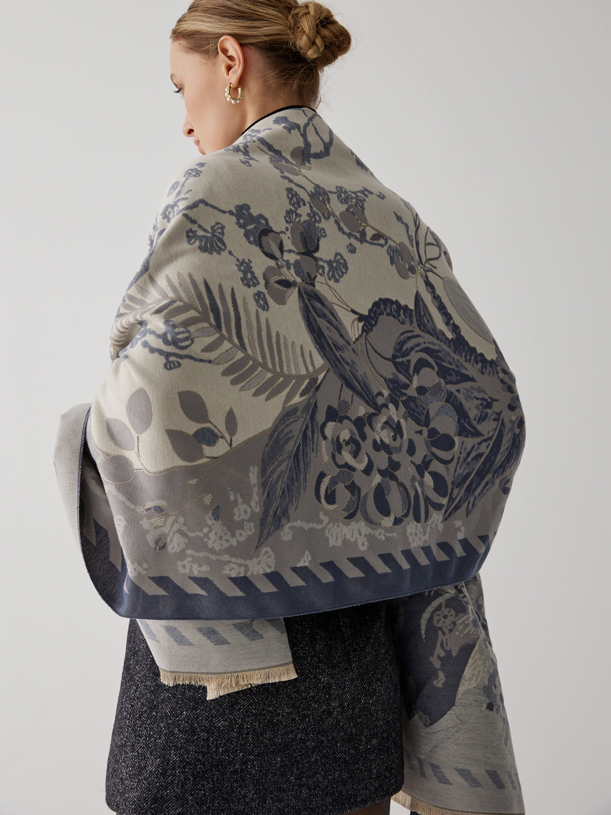 Σάλι Από Βαμβάκι Ζακάρ Vintage Φυτών