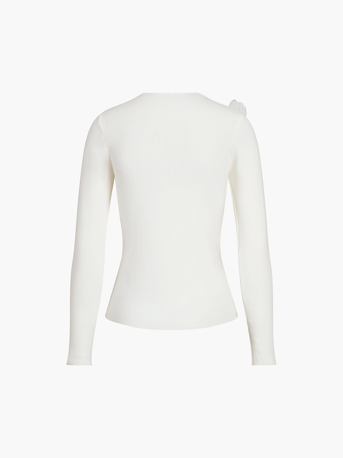 Πλεκτό Τοπ Με Μακριά Μανίκια Και Φλοράλ Σχέδιο