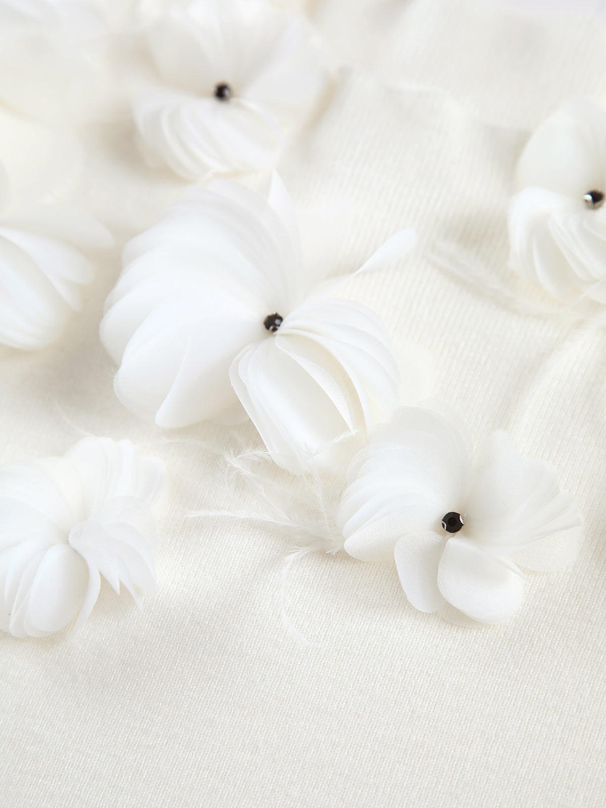 Πλεκτό Τοπ Με Μακριά Μανίκια Και Φλοράλ Σχέδιο