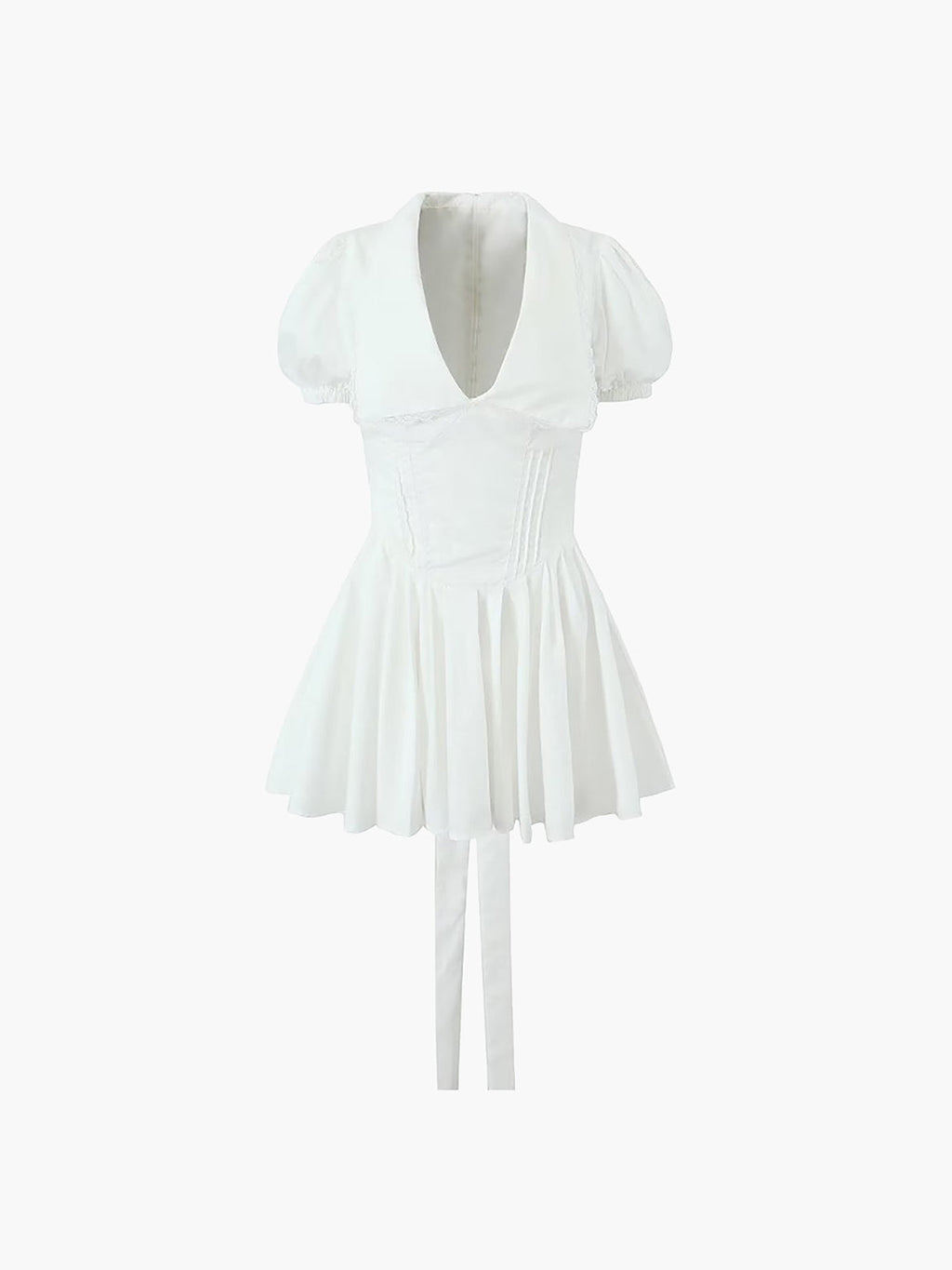 Μίνι Φόρεμα Με Γιακά Peter Pan Και Μανίκια Μπαλού