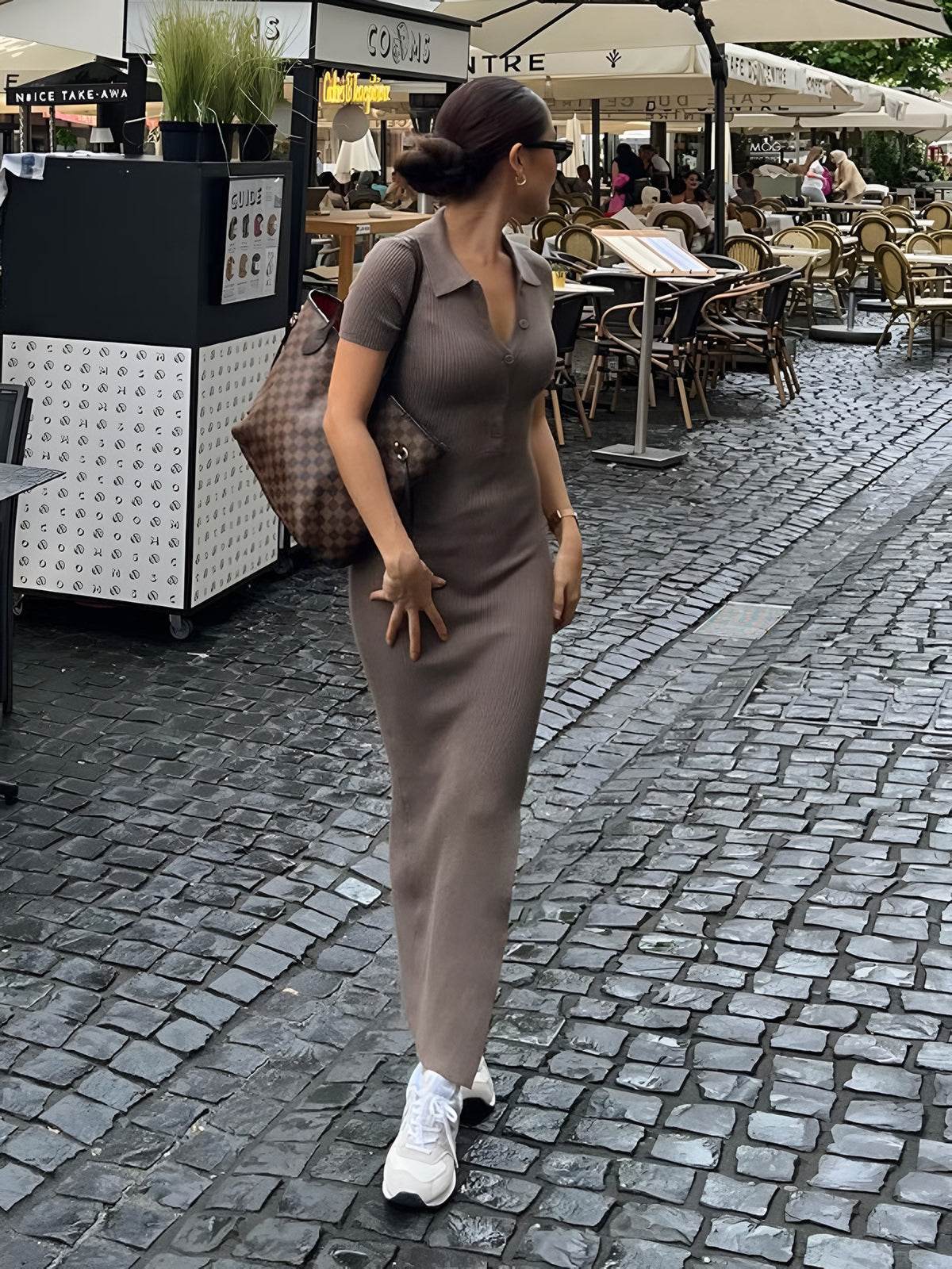 Φόρεμα Με Ραβδώσεις