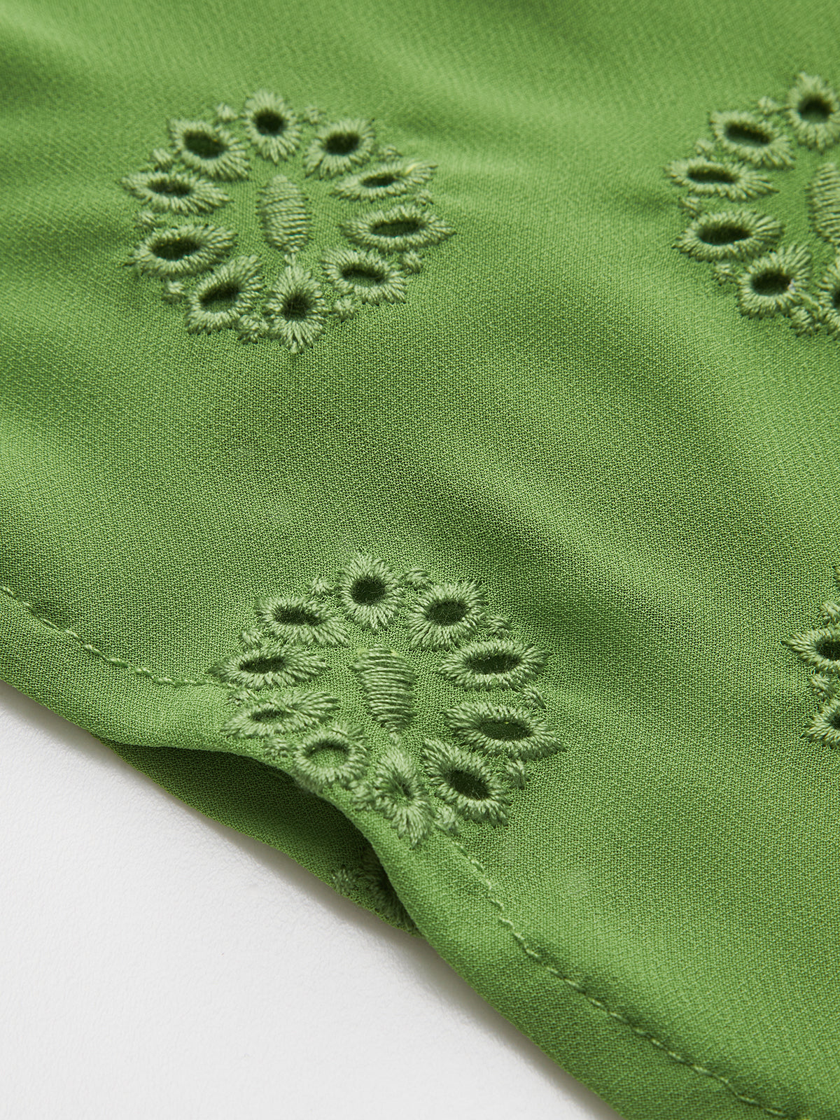 Φόρεμα Με V Λαιμόκοψη Από Κορδόνι Και Μείγμα Βαμβακιού