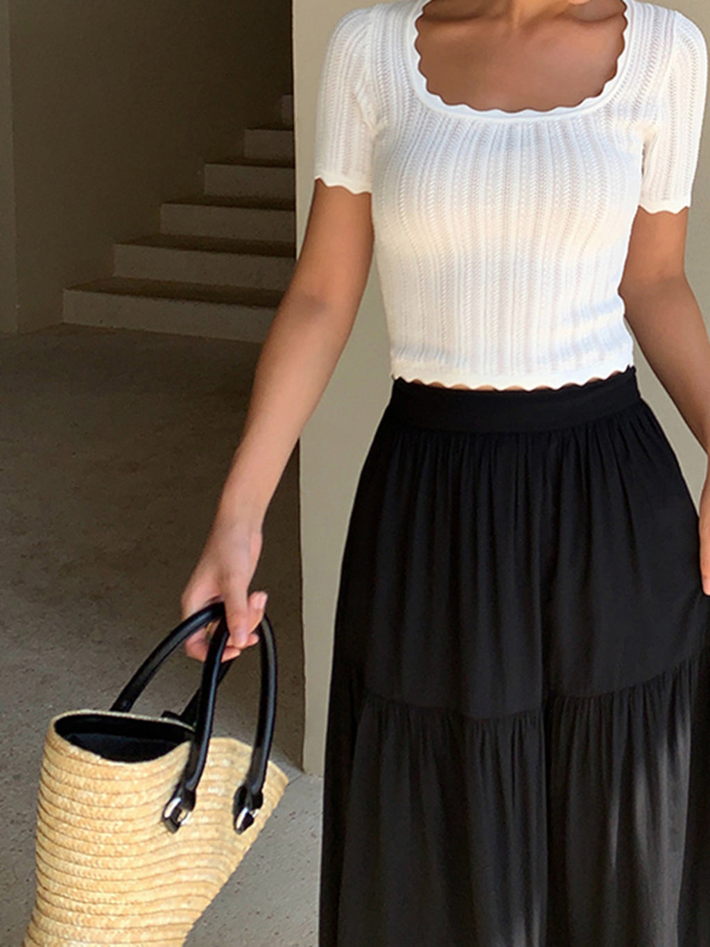 Τσάντα Από Άχυρο Natural Charm