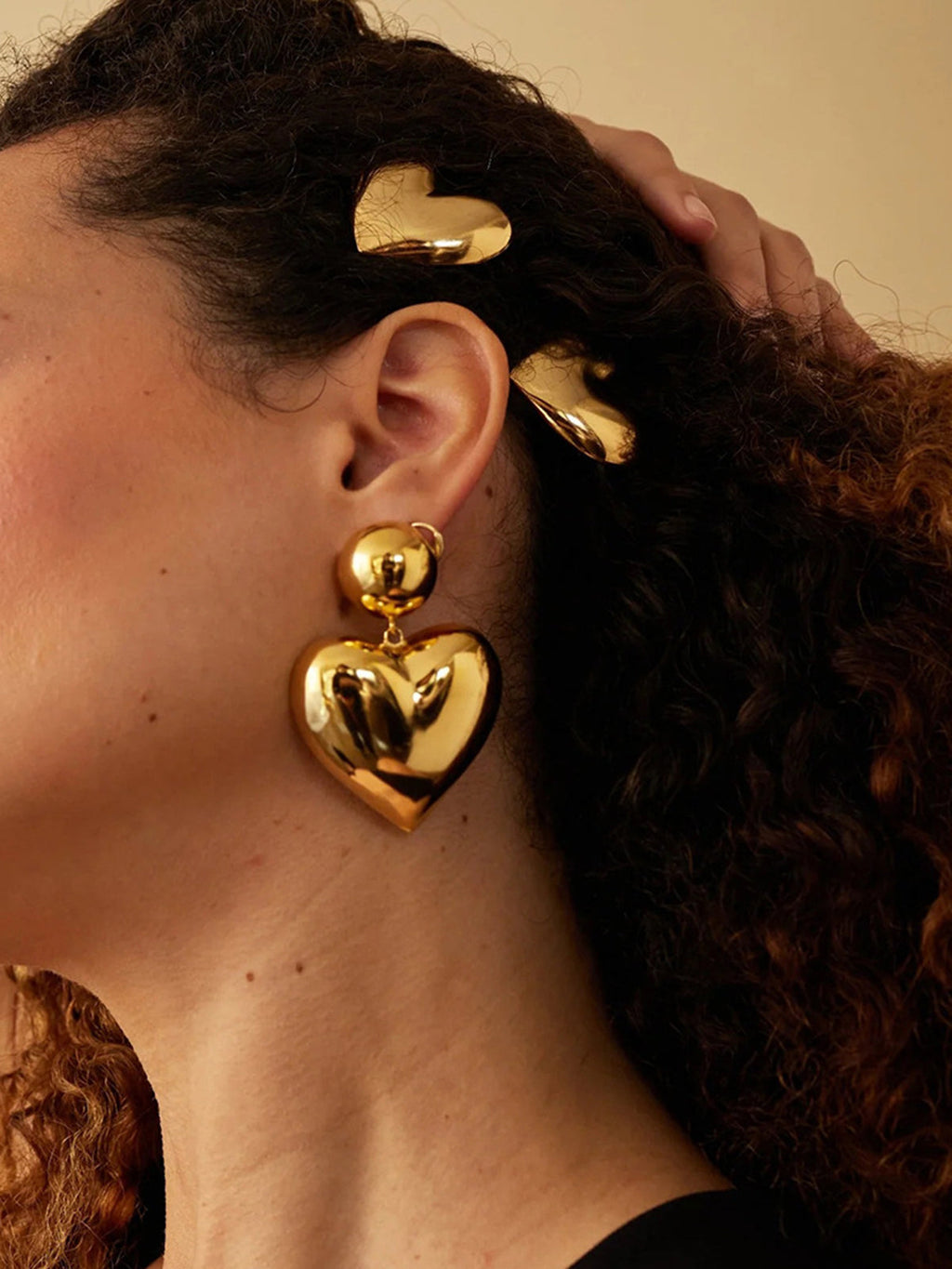 Χρυσή Αγκράφα Με Κλιπ Καρδιάς