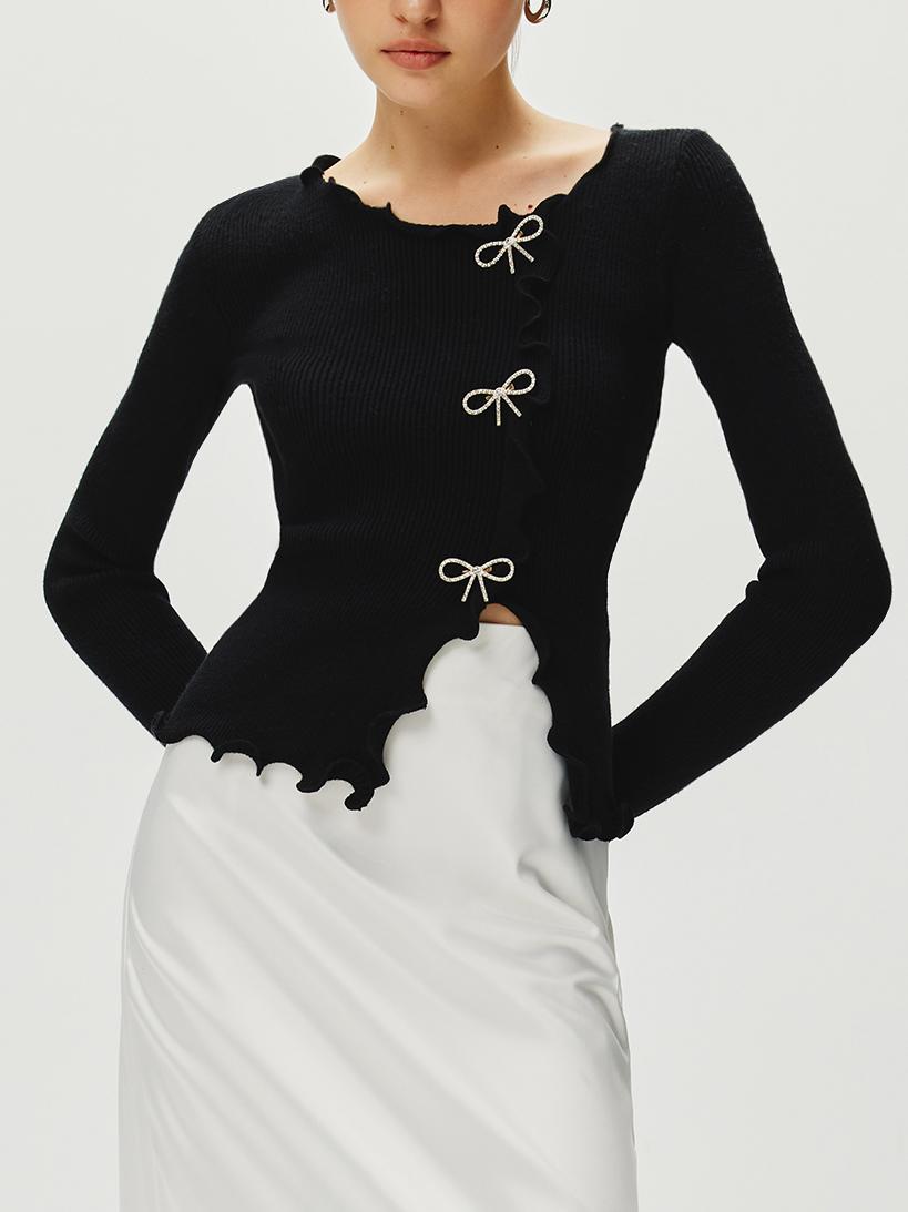 Μπλούζα Με Παπιγιόν Και Ντεκολτέ