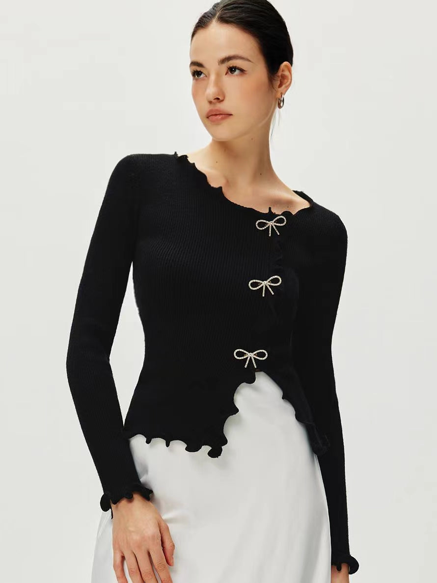 Μπλούζα Με Παπιγιόν Και Ντεκολτέ