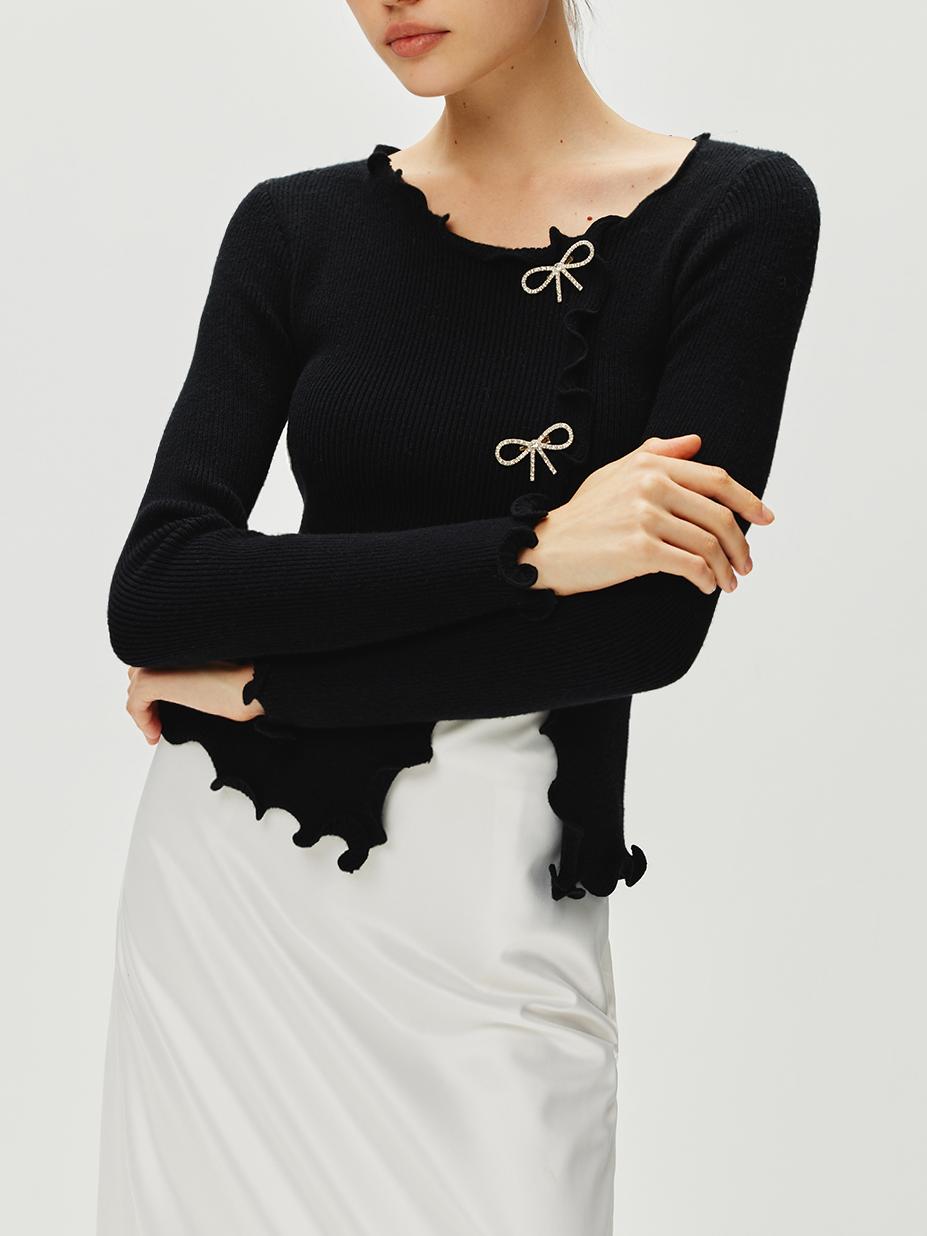 Μπλούζα Με Παπιγιόν Και Ντεκολτέ