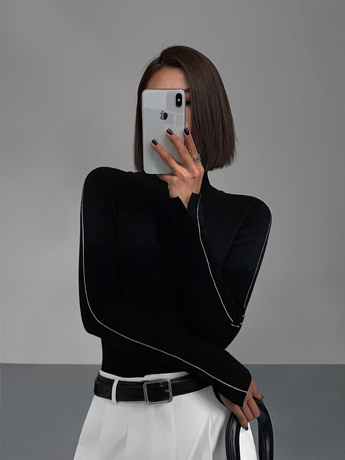 Πουλόβερ Με Ζιβάγκο Και Ρίγες Σε Αντίθεση