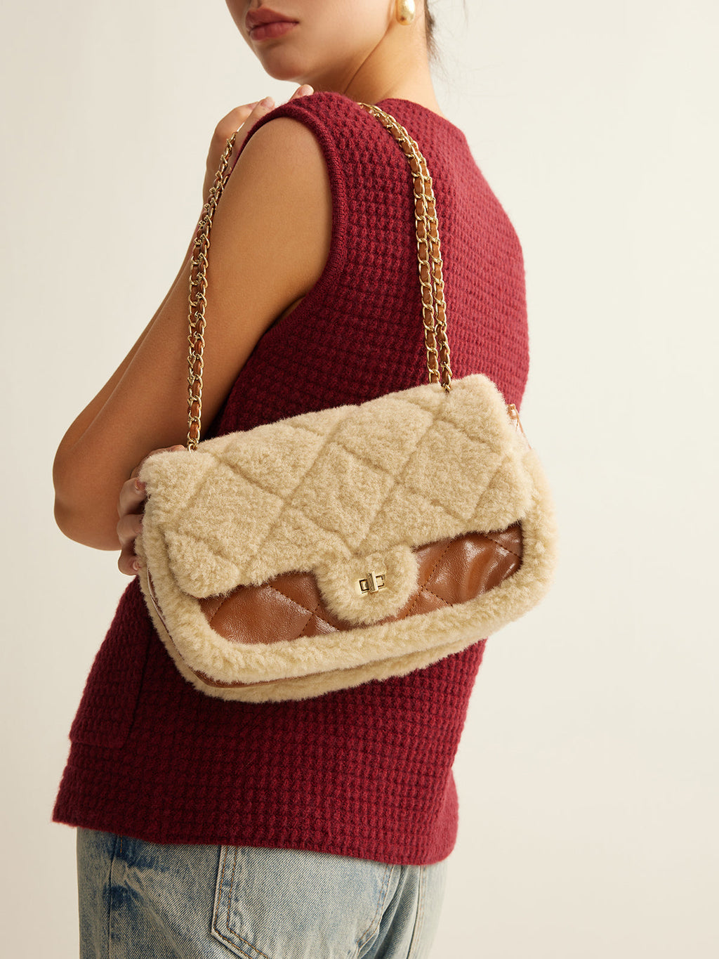 Τσάντα Ώμου Teddy Luxe