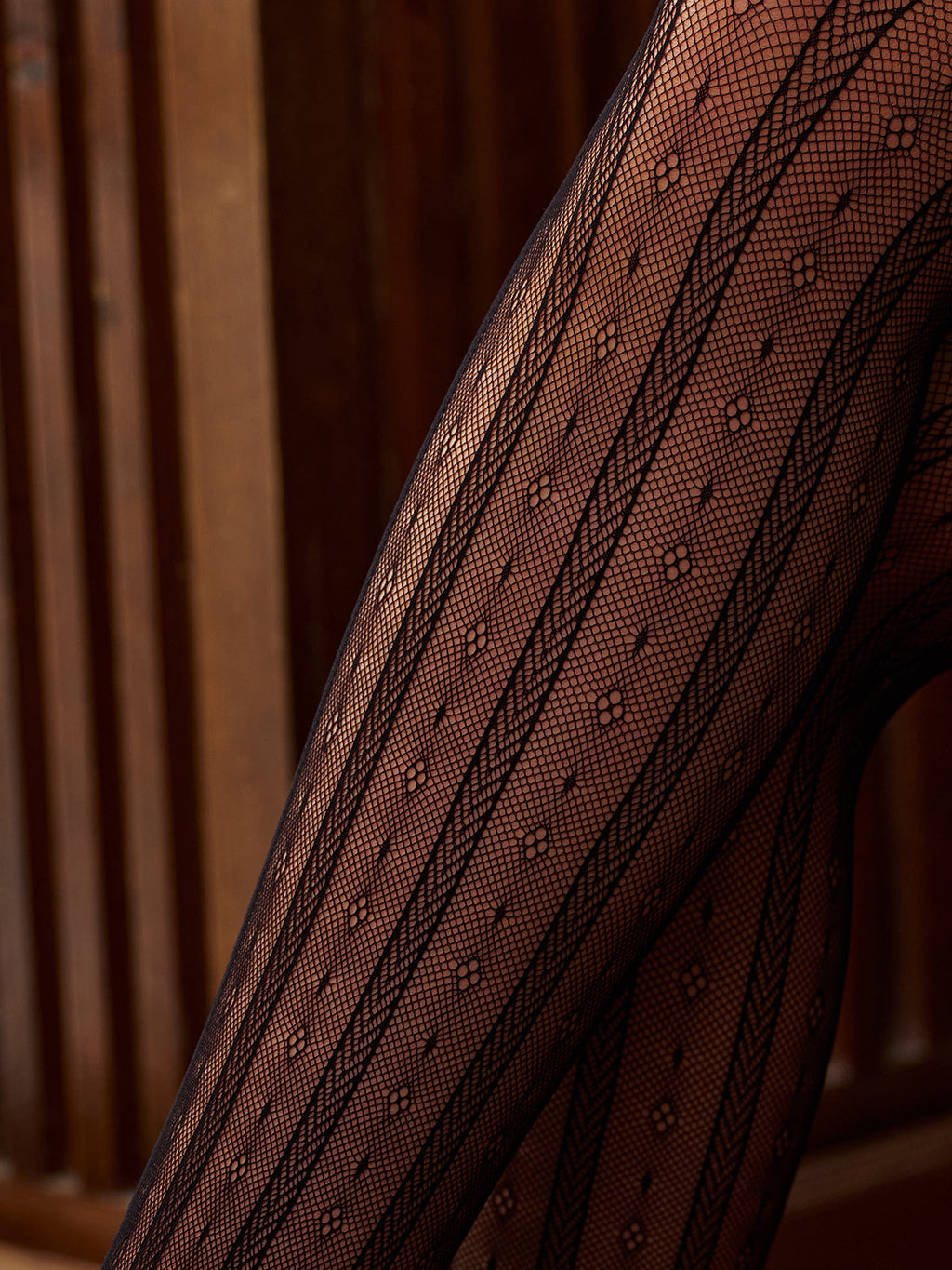 Κάλτσες Laura Herringbone Με Φλοράλ Σχέδιο