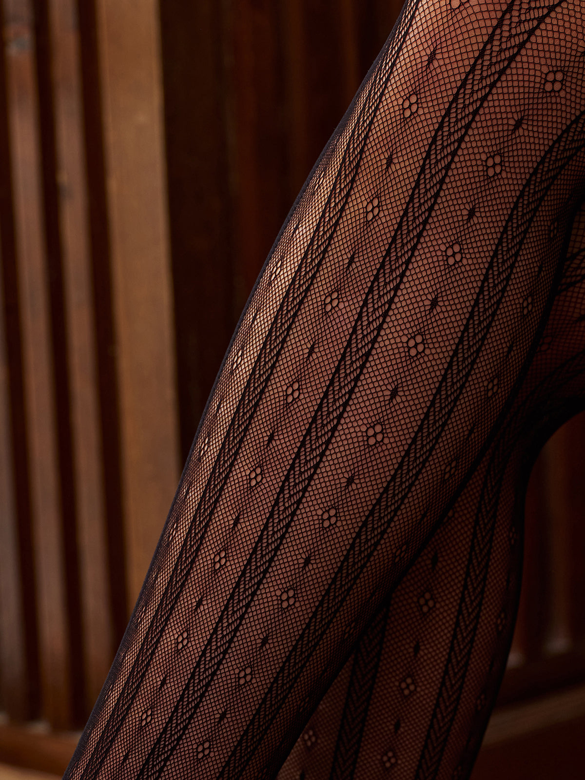 Κάλτσες Laura Herringbone Με Φλοράλ Σχέδιο