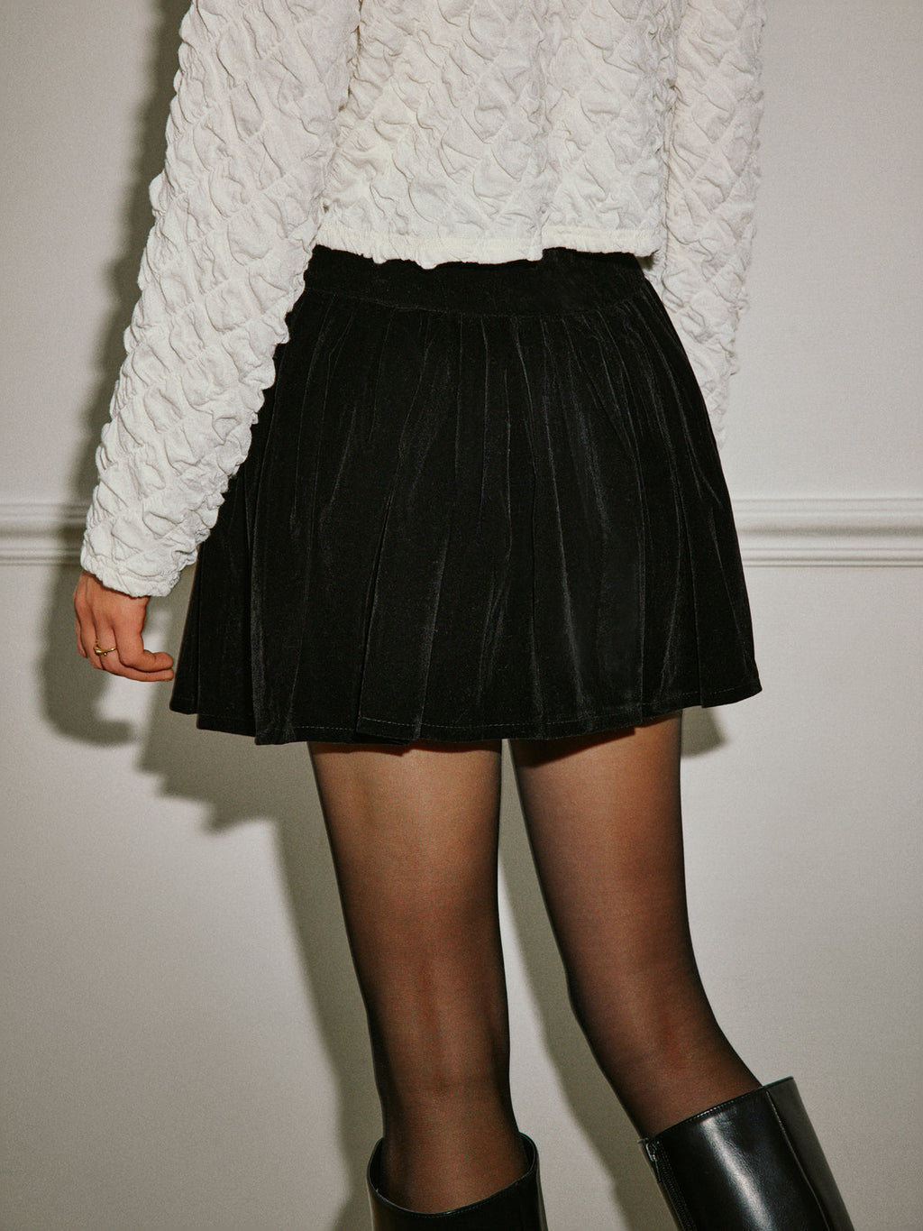 Άνετη Βελούδινη Φούστα