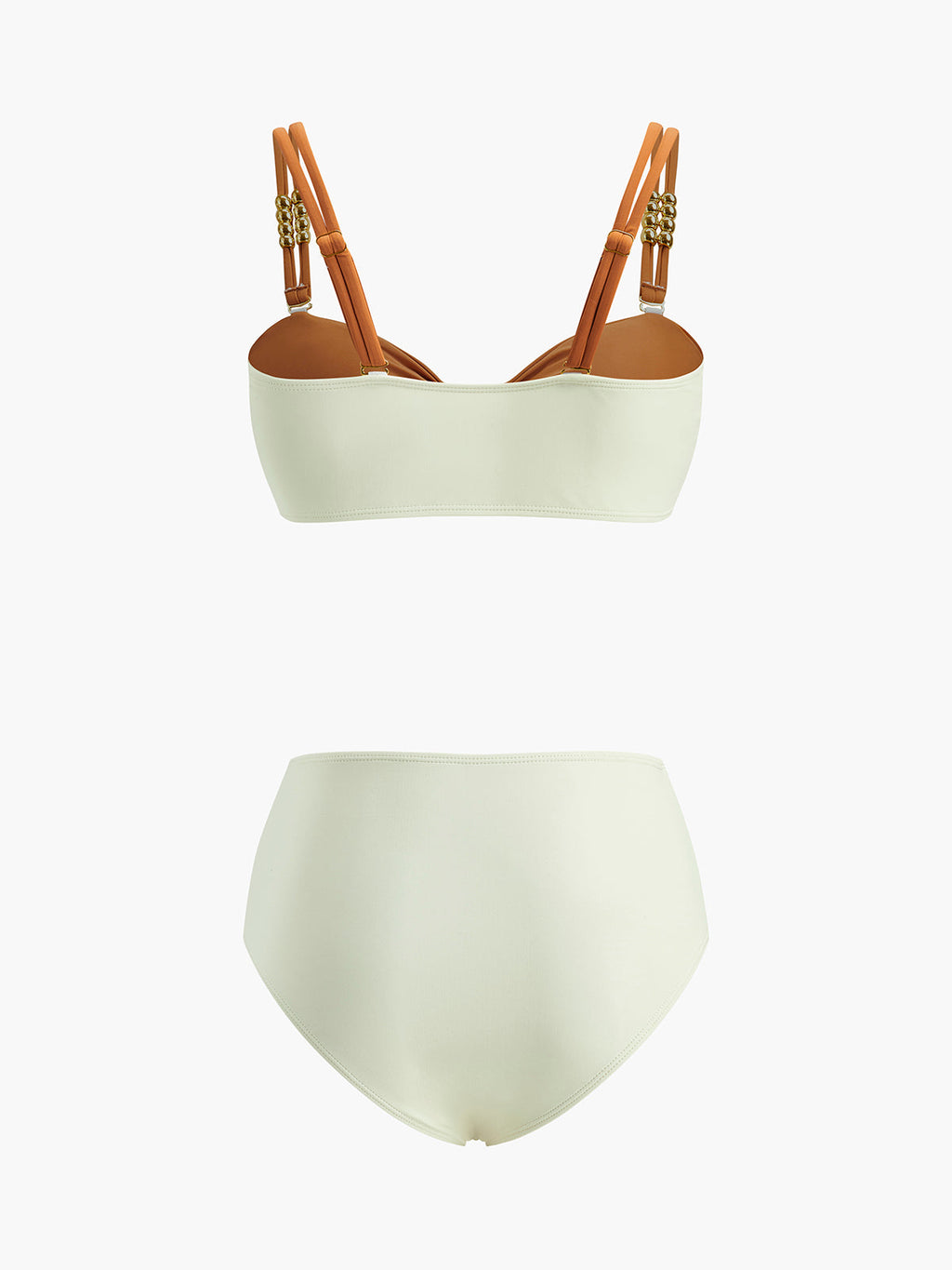 Σετ Μπικίνι Με Ζώνη Και Λεπτομέρειες Χρώματος Μπλοκ