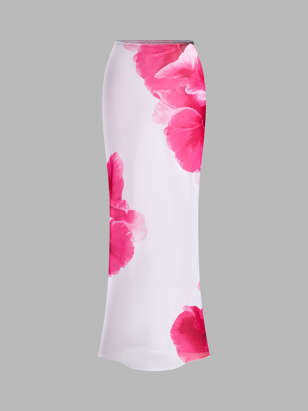 Σετ Μπικίνι Με Φλοράλ Ντεκολτέ Και Ημιδιάφανη Φούστα