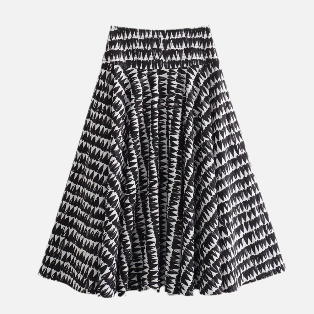 Σετ Μπλούζας Και Φούστας Με Στάμπα