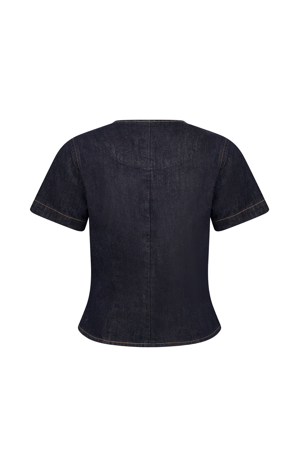 Bethany Τζιν Μπλούζα Με Κοντομάνικο Κουμπωτό Και Κουμπωτό - Πλυμένο Μπλε Λουλάκι