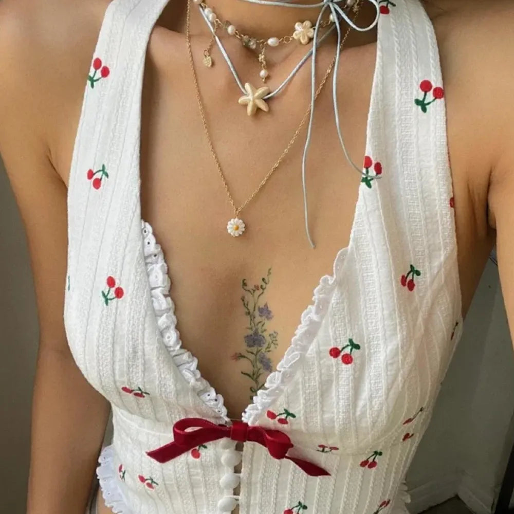 Μπλούζα Με Ντεκολτέ Κερασιού