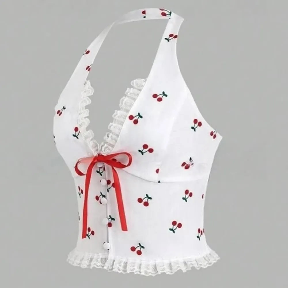 Μπλούζα Με Ντεκολτέ Κερασιού