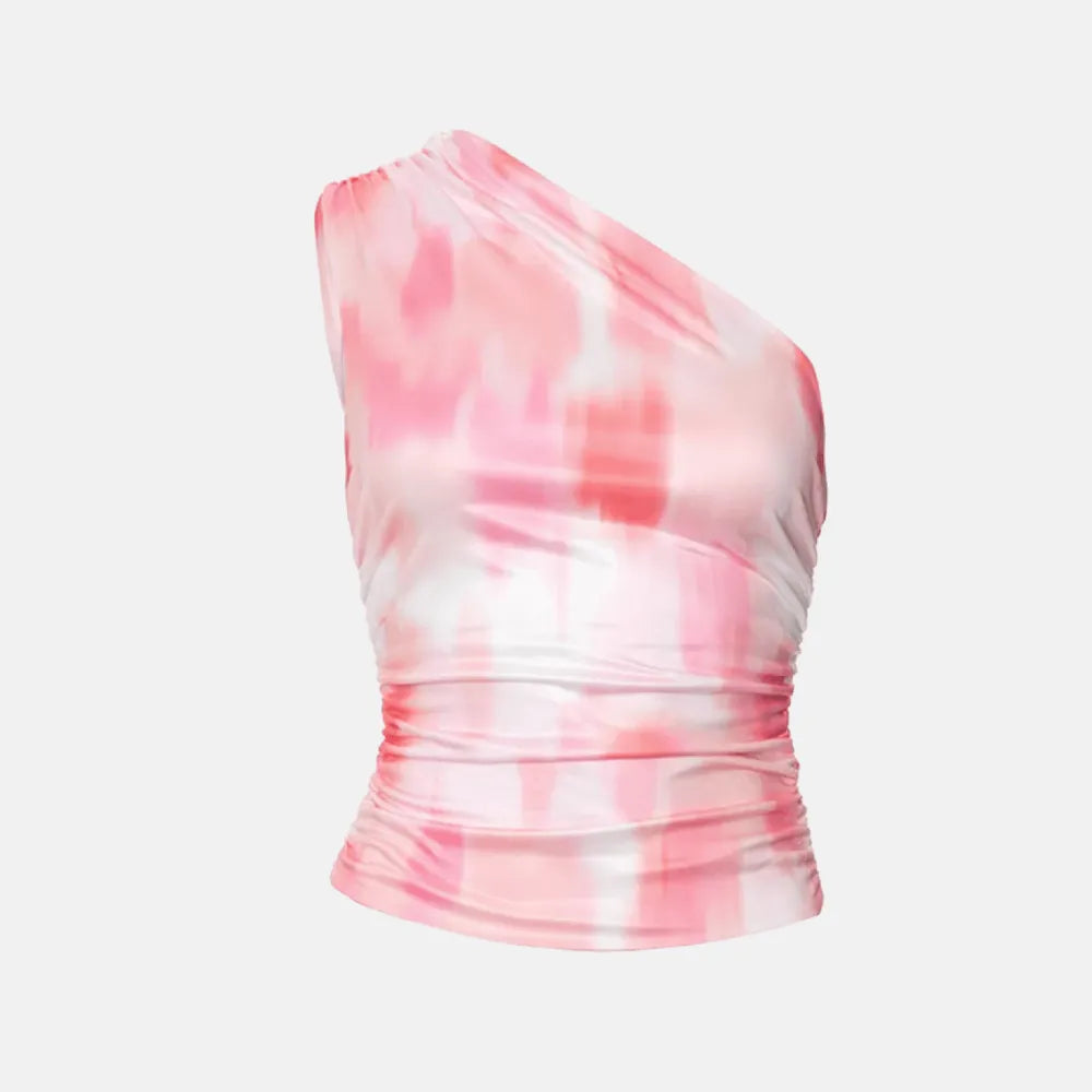 Τοπ Με Έναν Ώμο Και Φλοράλ Print Lana