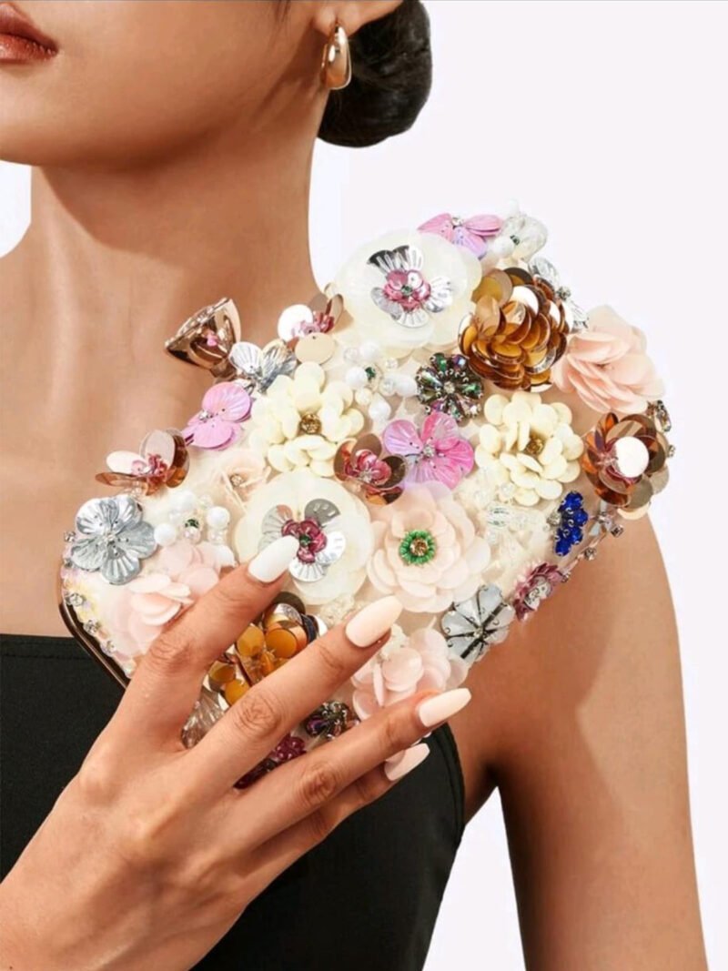 Τσάντα Γάμου Με Λουλούδια Άνοιξης