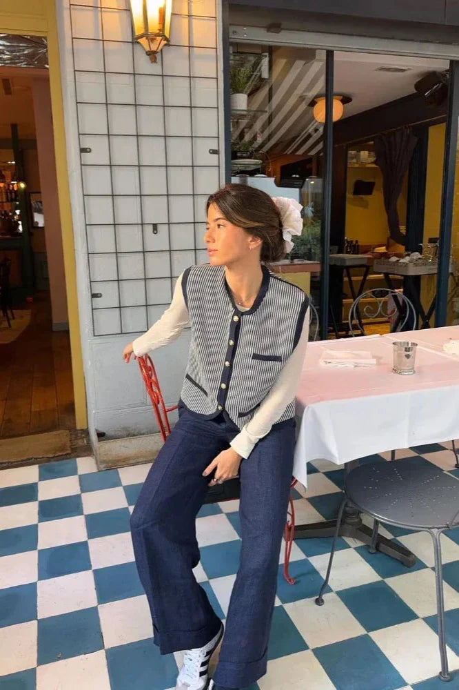 Ριγέ Γιλέκο Karolinna