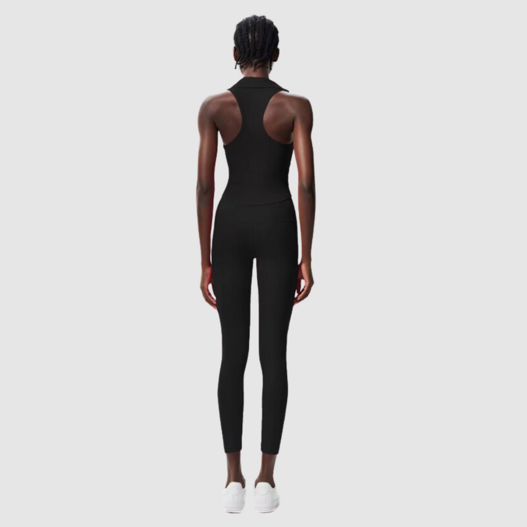 Σετ Αθλητικών Ρούχων Με Γιακά Και Ραβδώσεις