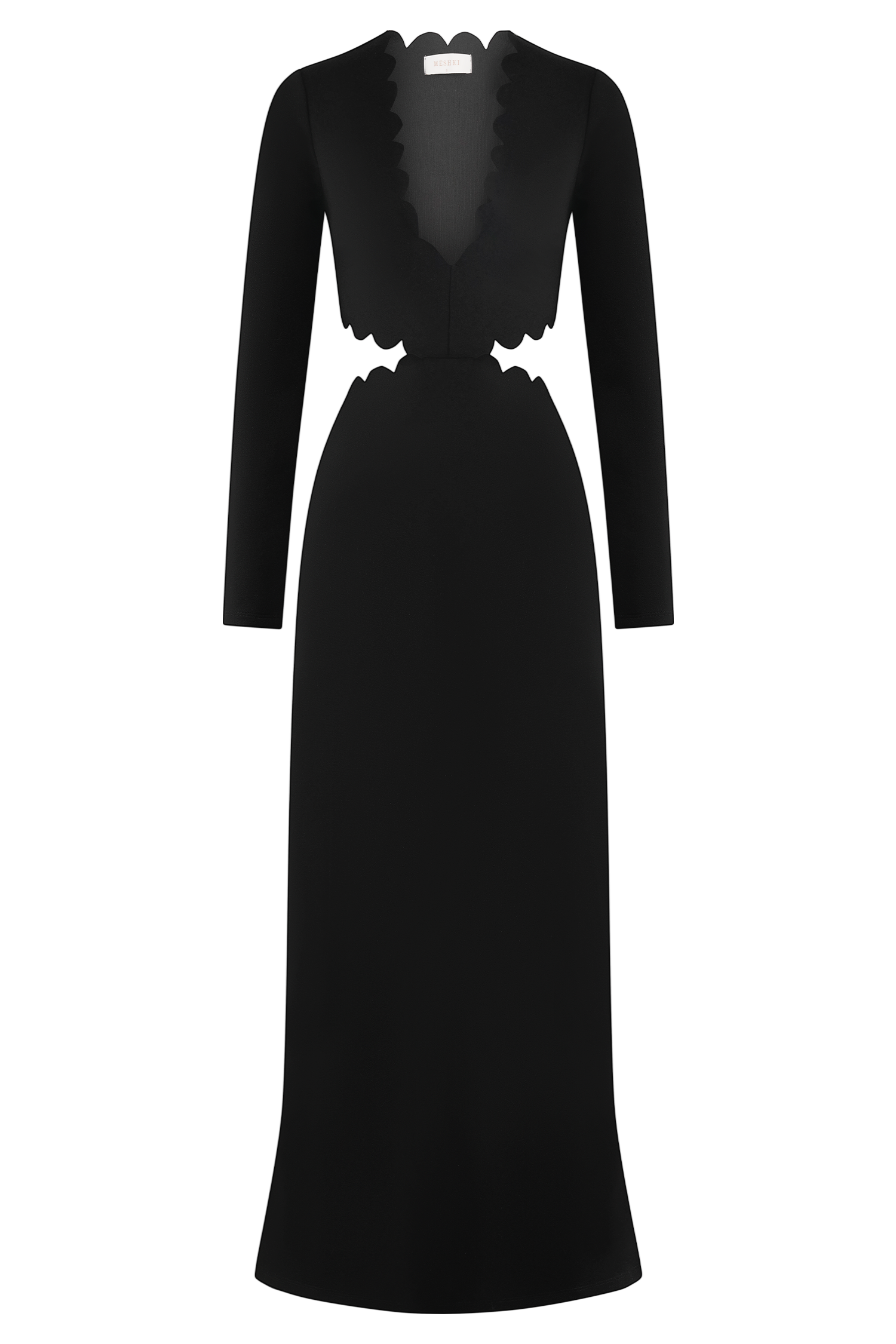 Φόρεμα Cynthia Με Τιράντες Και Λαιμόκοψη - Μαύρο