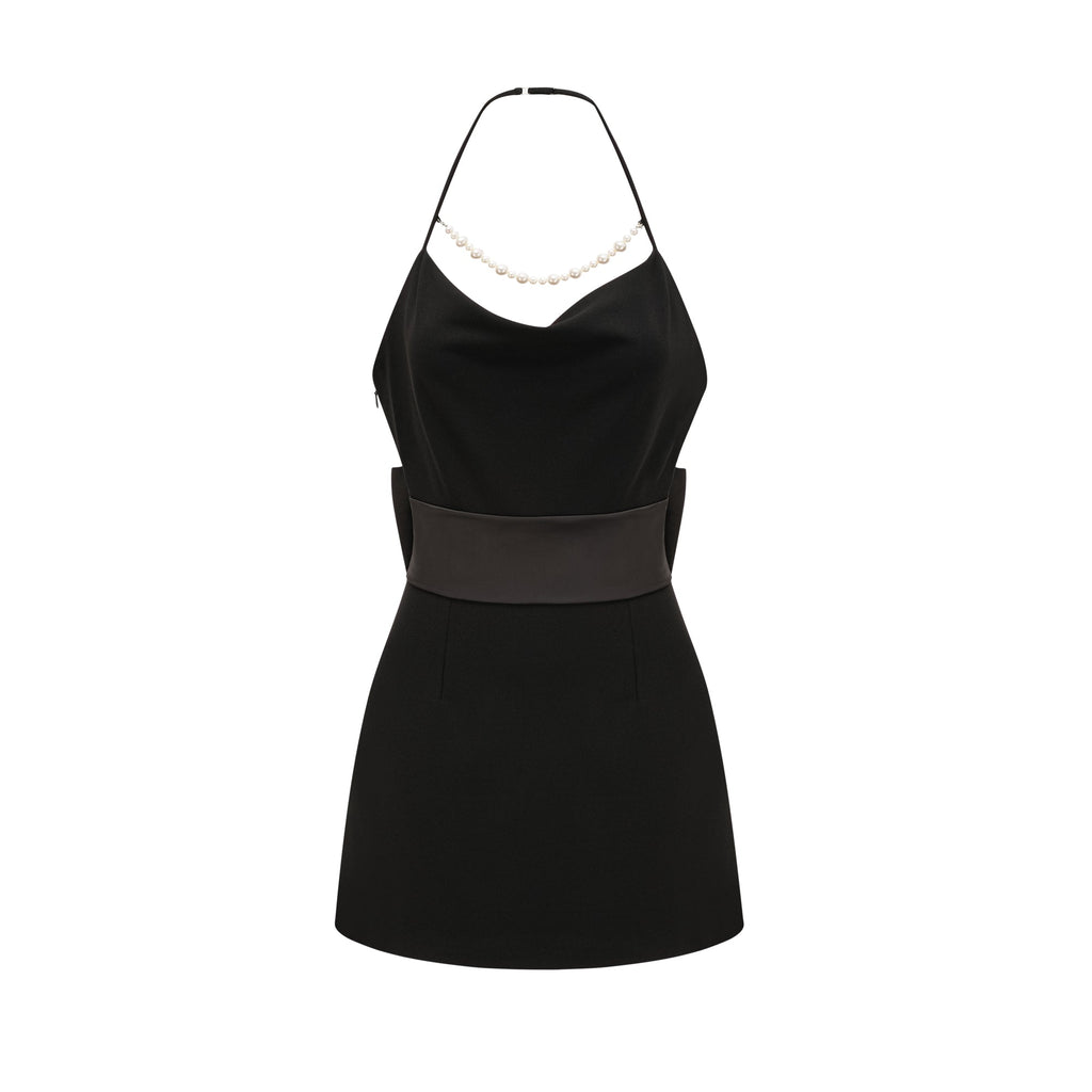 Μίνι Φόρεμα Filomena Με Ψεύτικο Φιόγκο Και Λεπτομέρειες Από Μαργαριτάρι