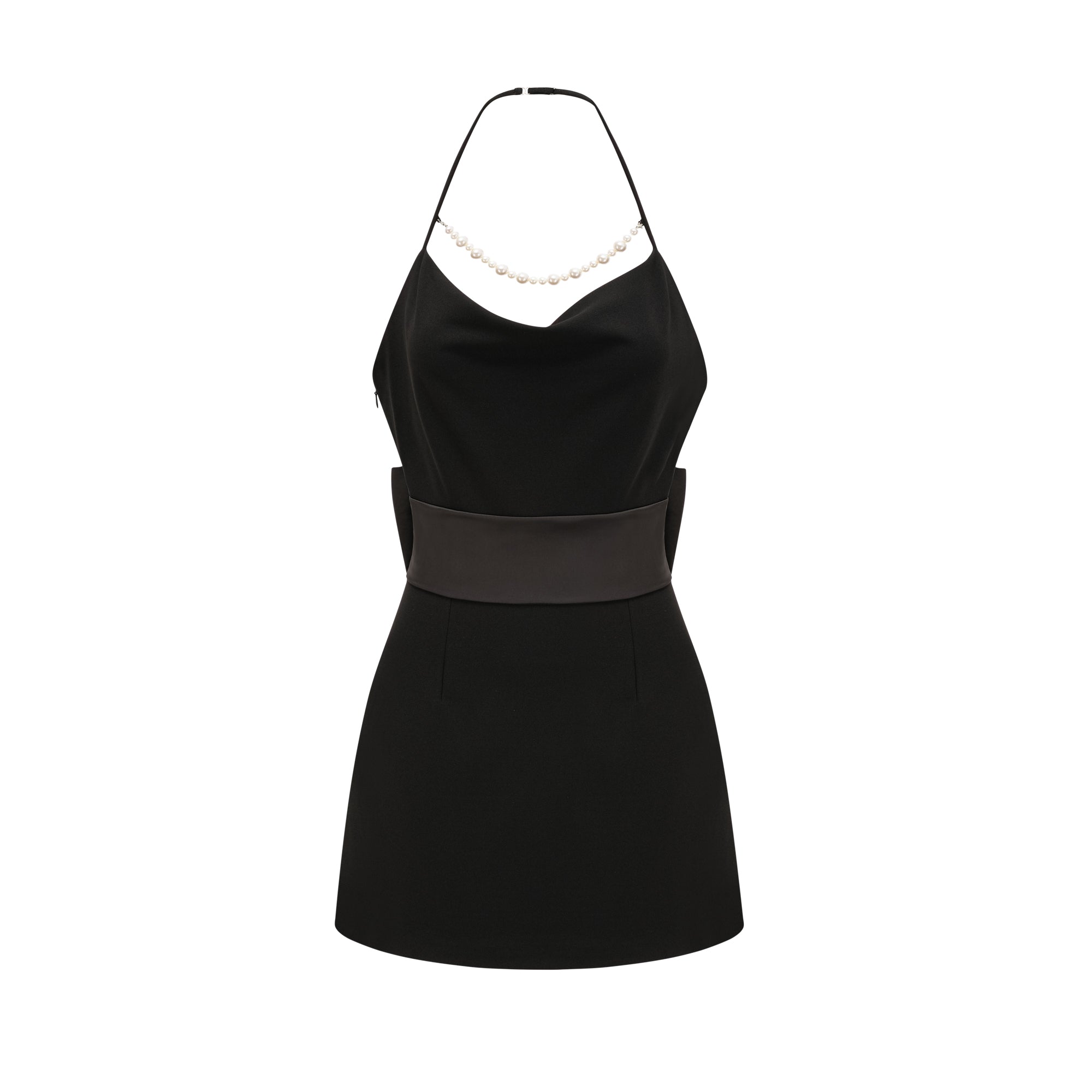 Μίνι Φόρεμα Filomena Με Ψεύτικο Φιόγκο Και Λεπτομέρειες Από Μαργαριτάρι