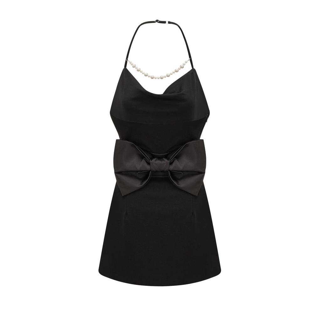 Μίνι Φόρεμα Filomena Με Ψεύτικο Φιόγκο Και Λεπτομέρειες Από Μαργαριτάρι