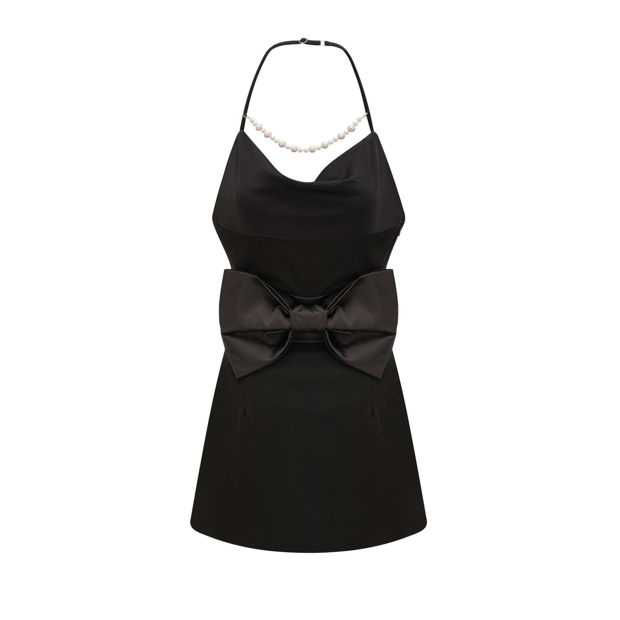 Μίνι Φόρεμα Filomena Με Ψεύτικο Φιόγκο Και Λεπτομέρειες Από Μαργαριτάρι