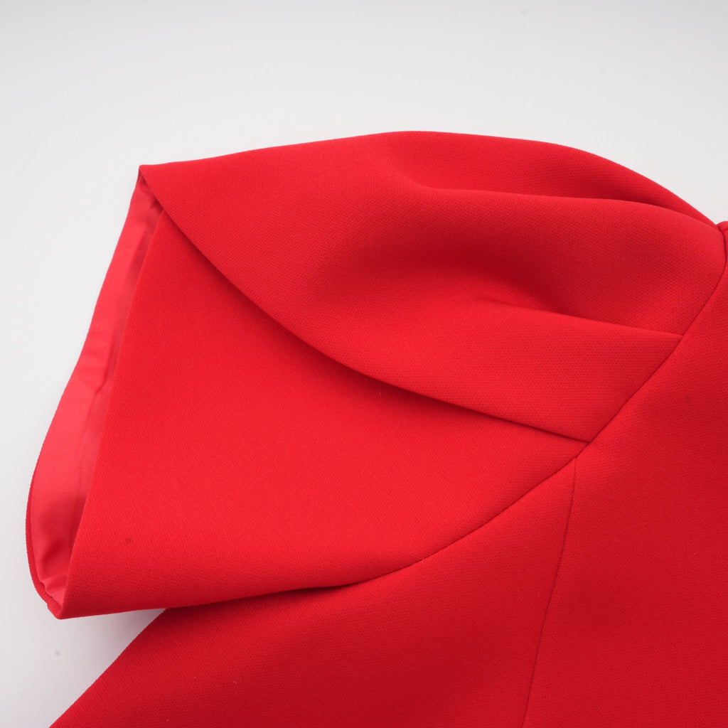 Μίνι Φόρεμα Anna Red Leaf Με Μανίκια Και Φιόγκο