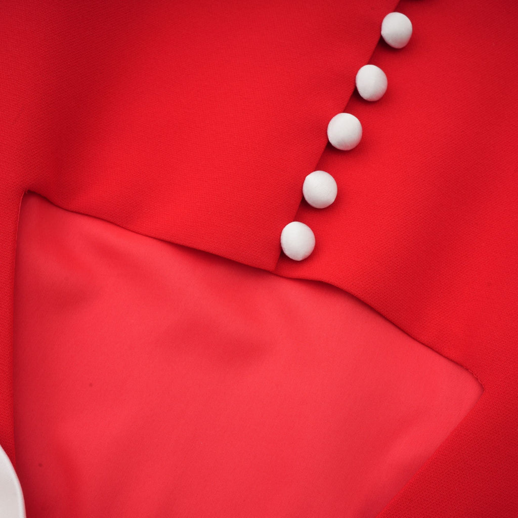 Μίνι Φόρεμα Anna Red Leaf Με Μανίκια Και Φιόγκο