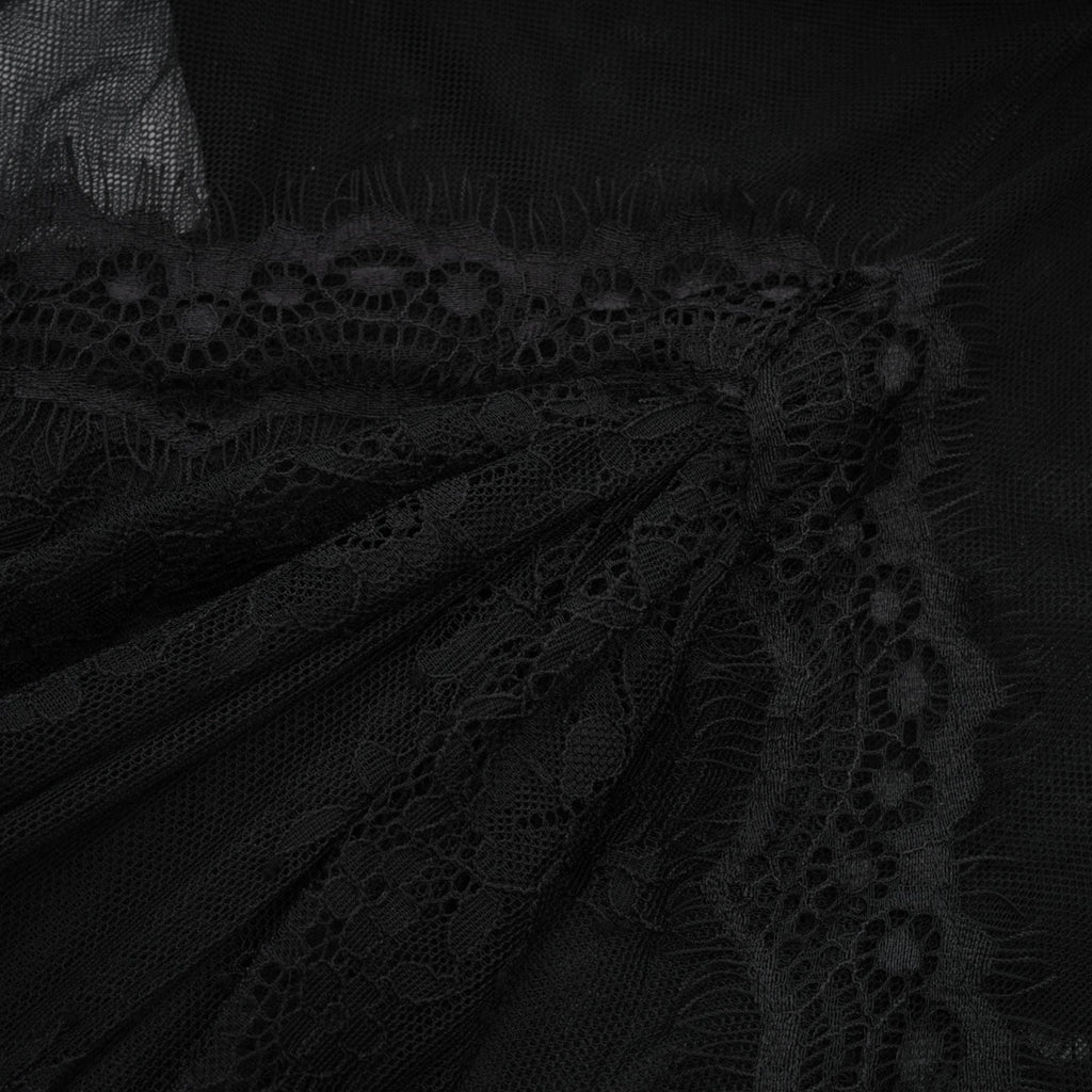 Μαύρο Μάξι Φόρεμα Irène Με Σταυρωτό Κρύσταλλο Και Διακόσμηση