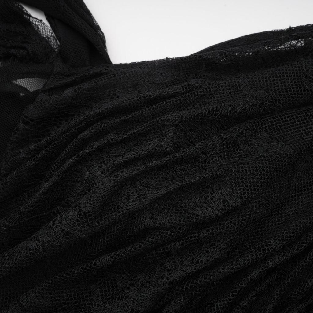 Μαύρο Φόρεμα Jeanne Με Έναν Ώμο Και Μάξι Λαιμόκοψη