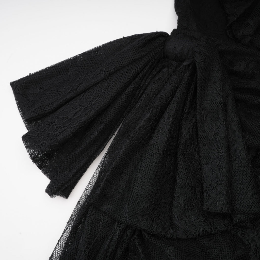 Μαύρο Φόρεμα Jeanne Με Έναν Ώμο Και Μάξι Λαιμόκοψη