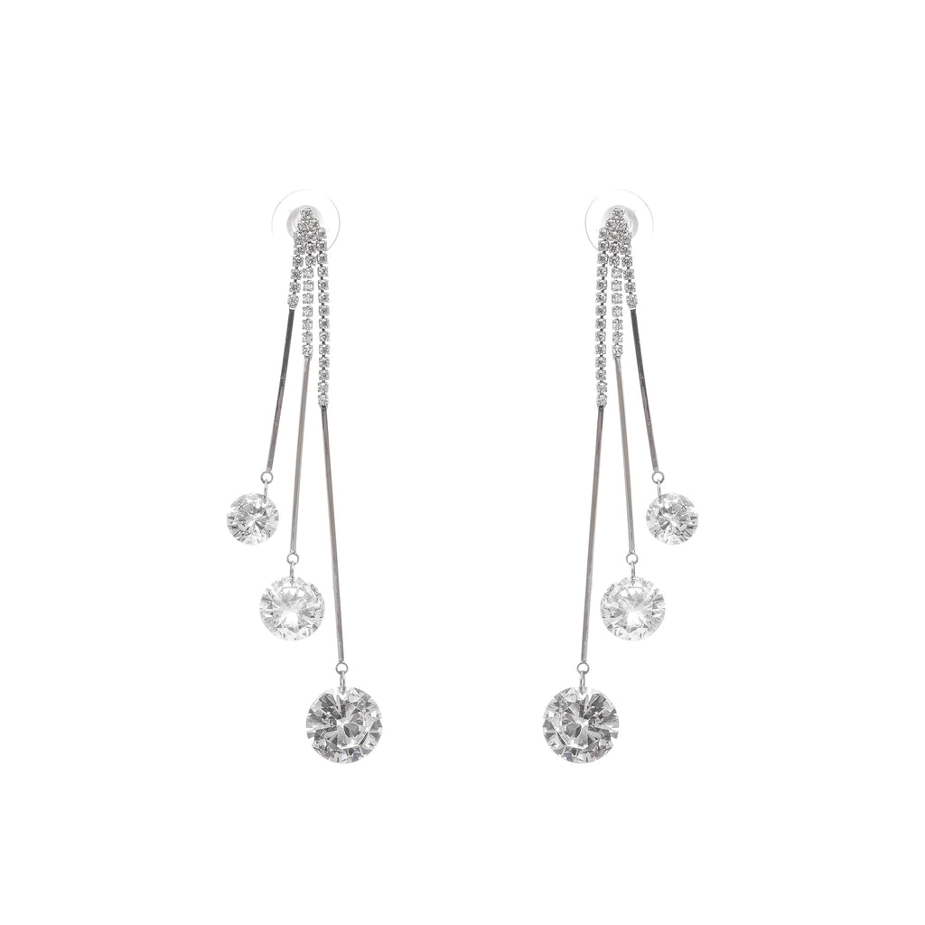 Κρυστάλλινα Κρεμαστά Σκουλαρίκια Στα Αριστερά