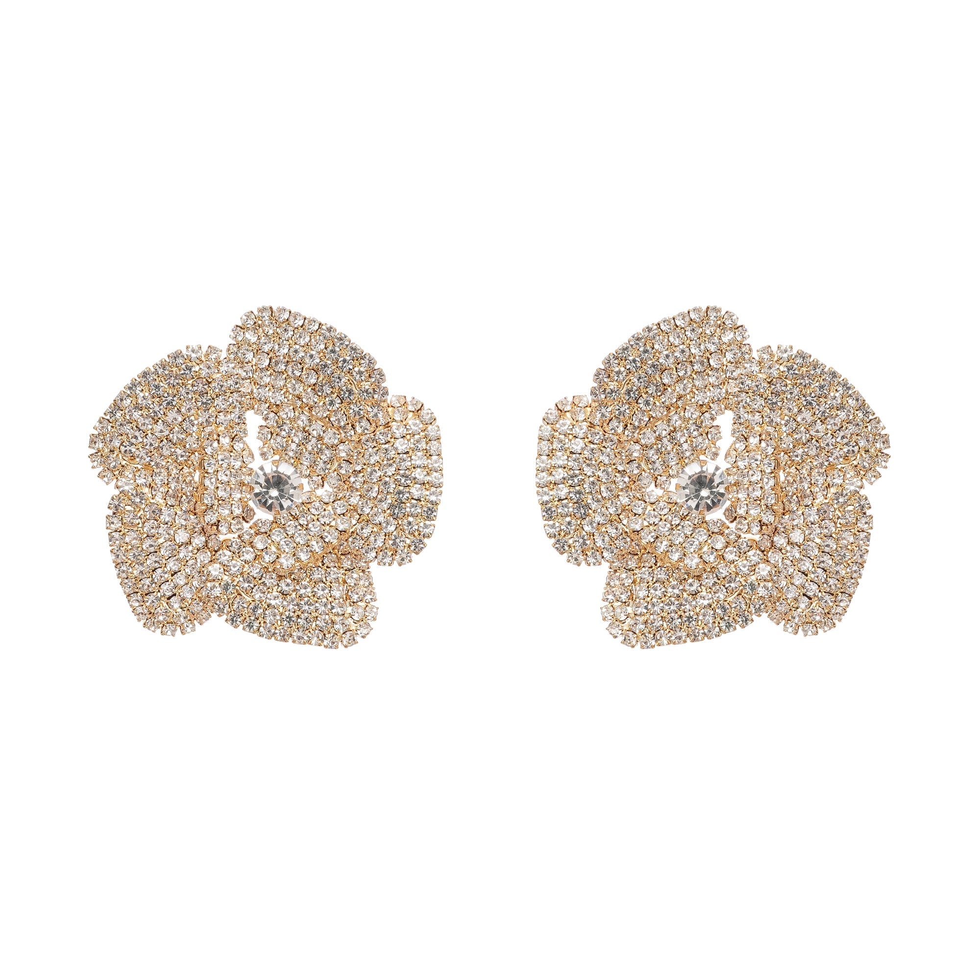 Σκουλαρίκια Με Λουλούδια Και Κρύσταλλα Saira