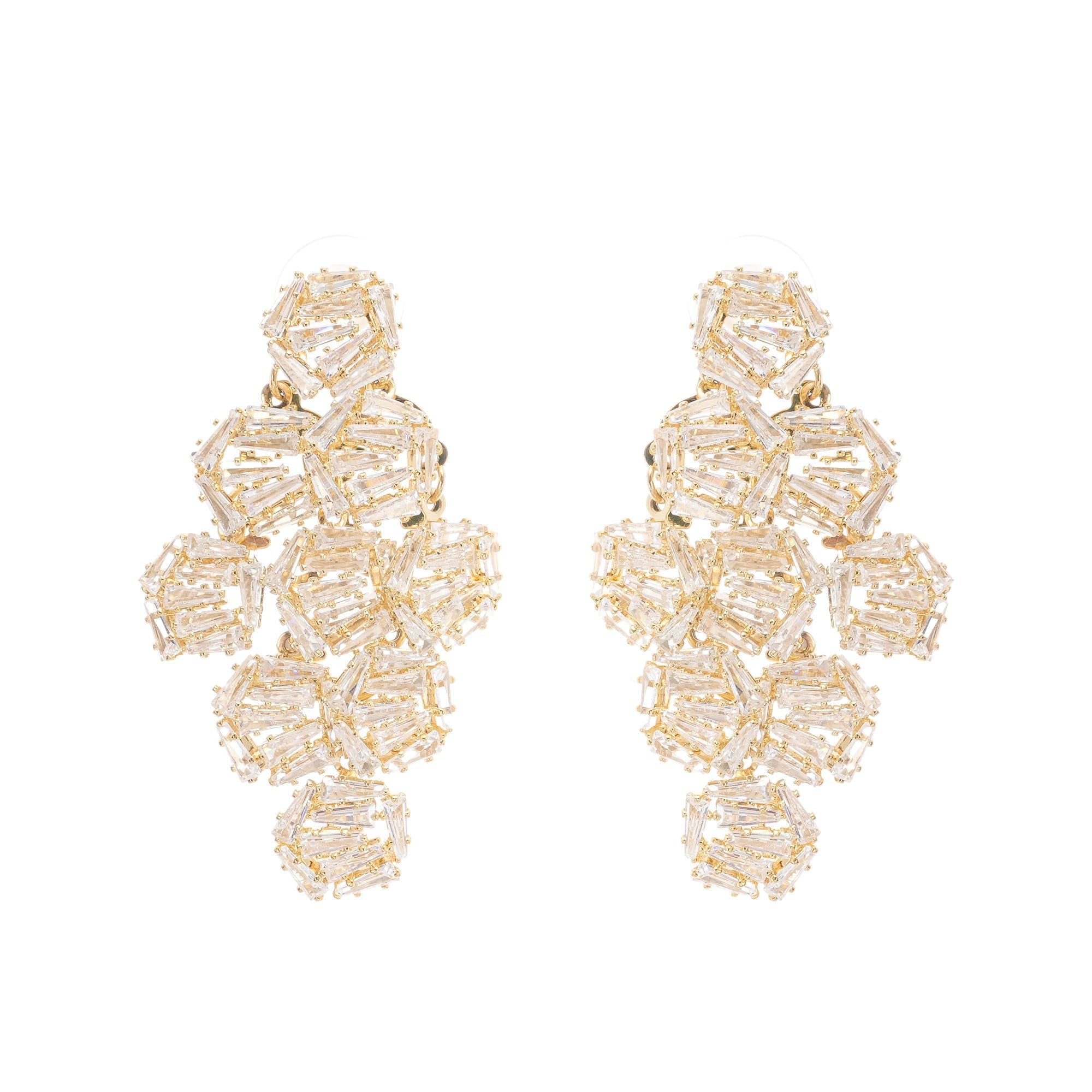 Σκουλαρίκια Ariane Με Γεωμετρικό Κρύσταλλο