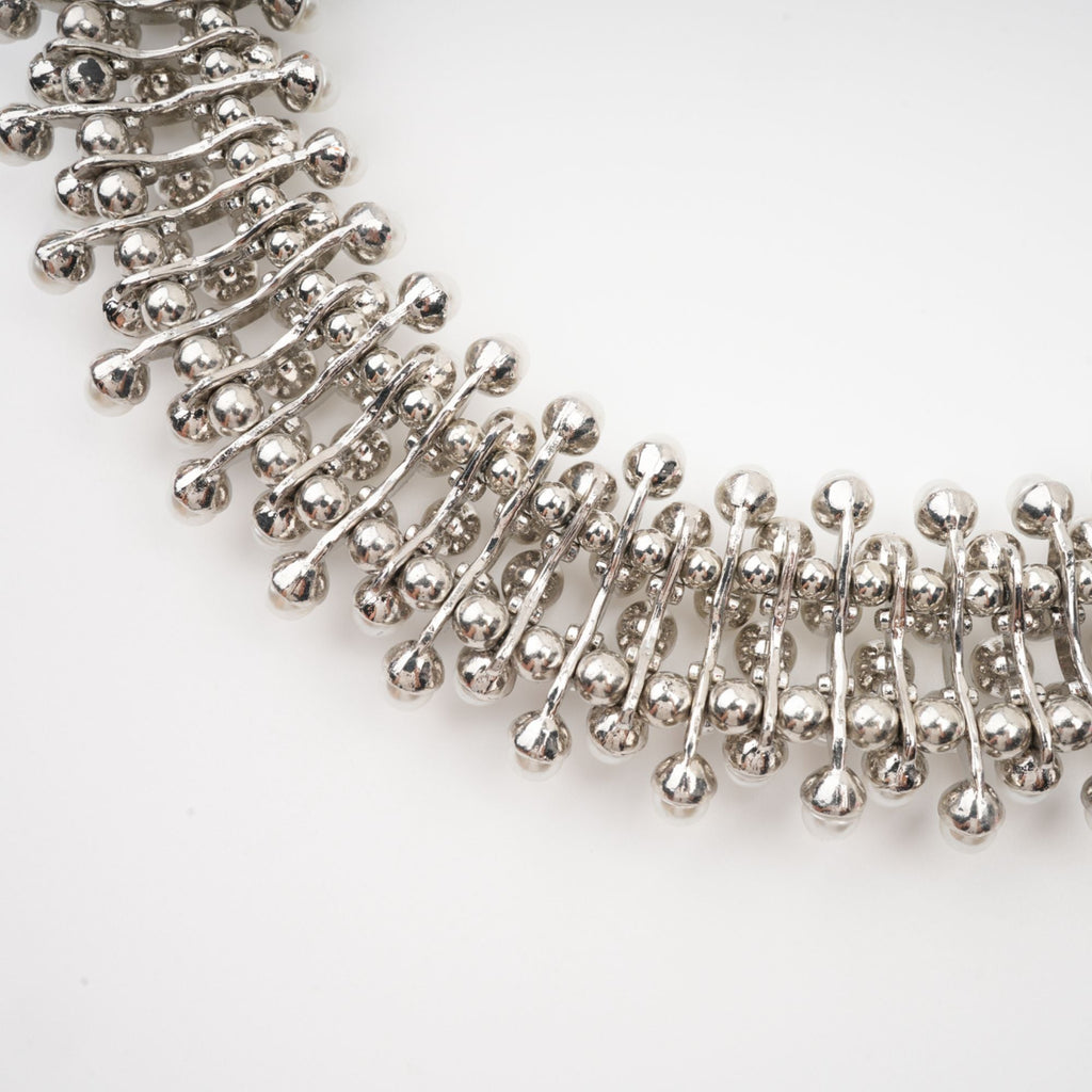 Κολιέ Perrine Με Ψεύτικες Μαργαριτάρια Και Στρας