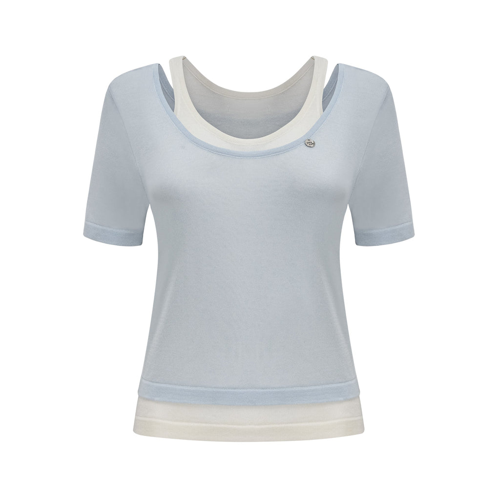 Μπλουζάκι Coralie Με Δύο Στρώσεις