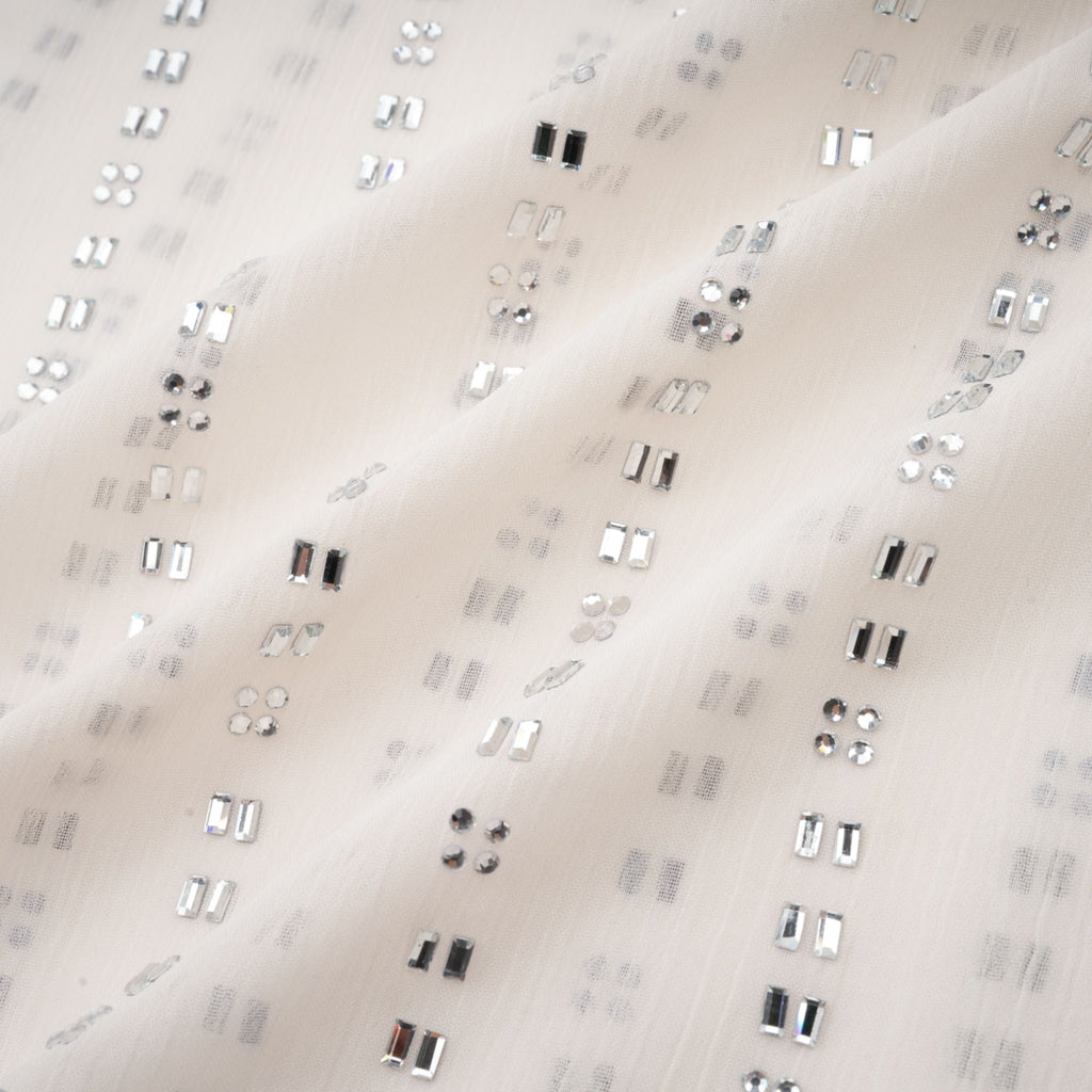 Λευκό Φόρεμα Adèle Με Πτυχώσεις Και Κρυστάλλους