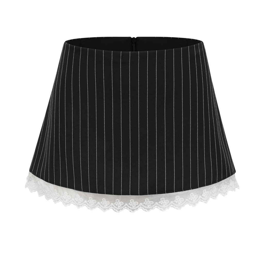 Φούστα Ariane Με Ρίγες Και Στάμπα Σε Γραμμή Α