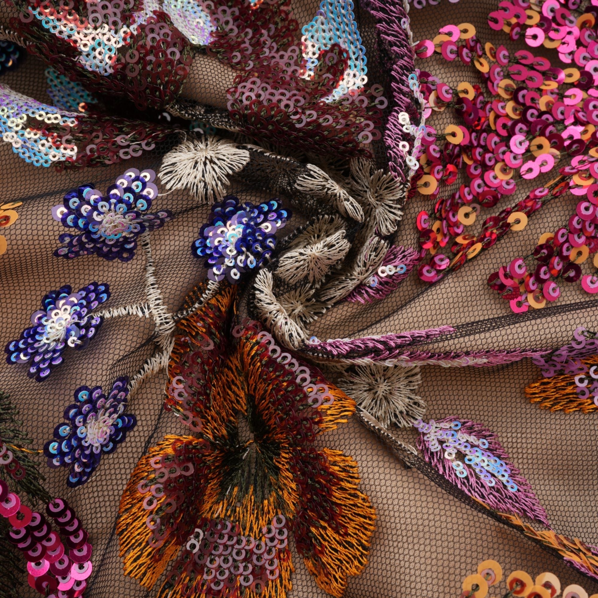 Φόρεμα Μίντι Με Κέντημα Και Πολύχρωμα Λουλούδια, Με Πούλιες Και Prints Thérèse