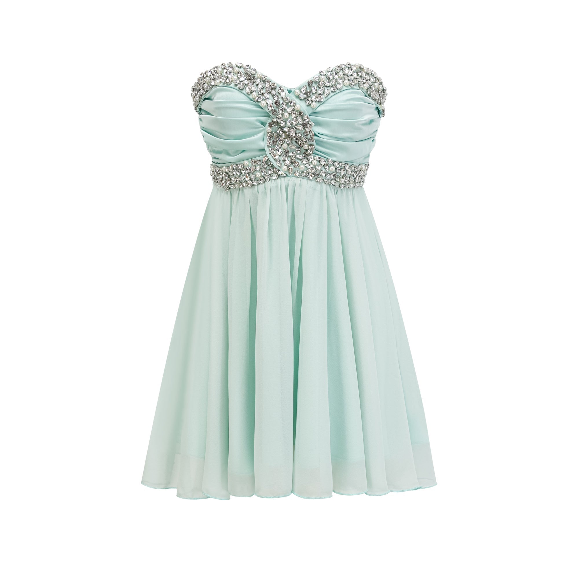 Φόρεμα Priscille Με Κρυστάλλους Και Έξω Ώμους