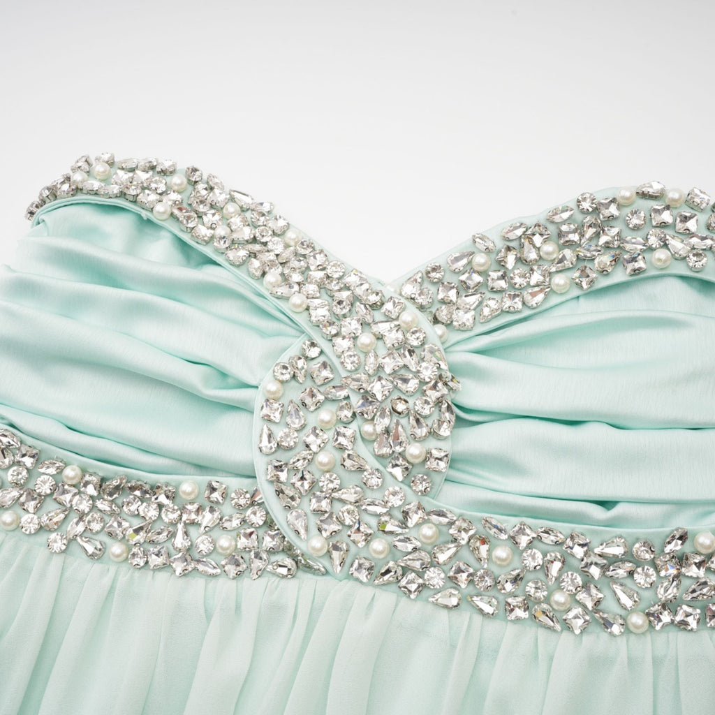 Φόρεμα Priscille Με Κρυστάλλους Και Έξω Ώμους