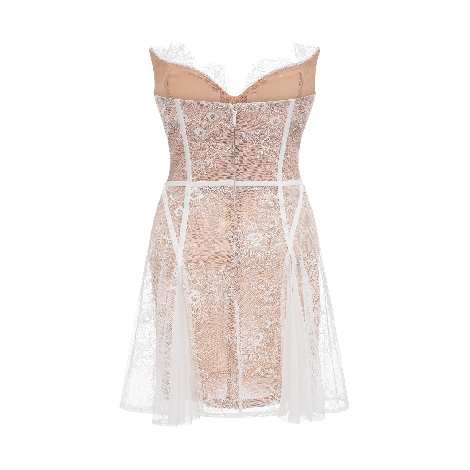 Μίνι Φόρεμα Renée Με Έξωμους Και Δαντέλα