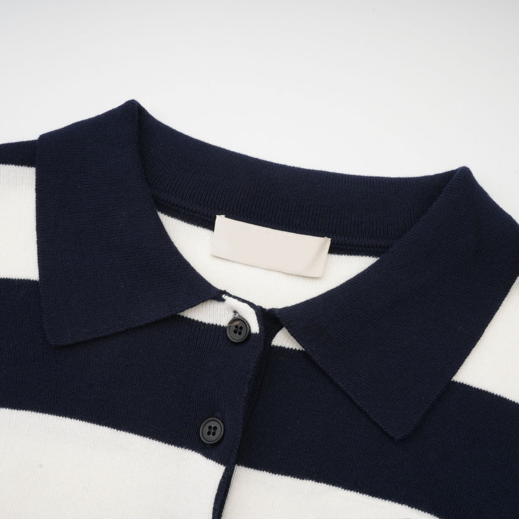 Adèle Color Block Ριγέ Πουκάμισο Πόλο