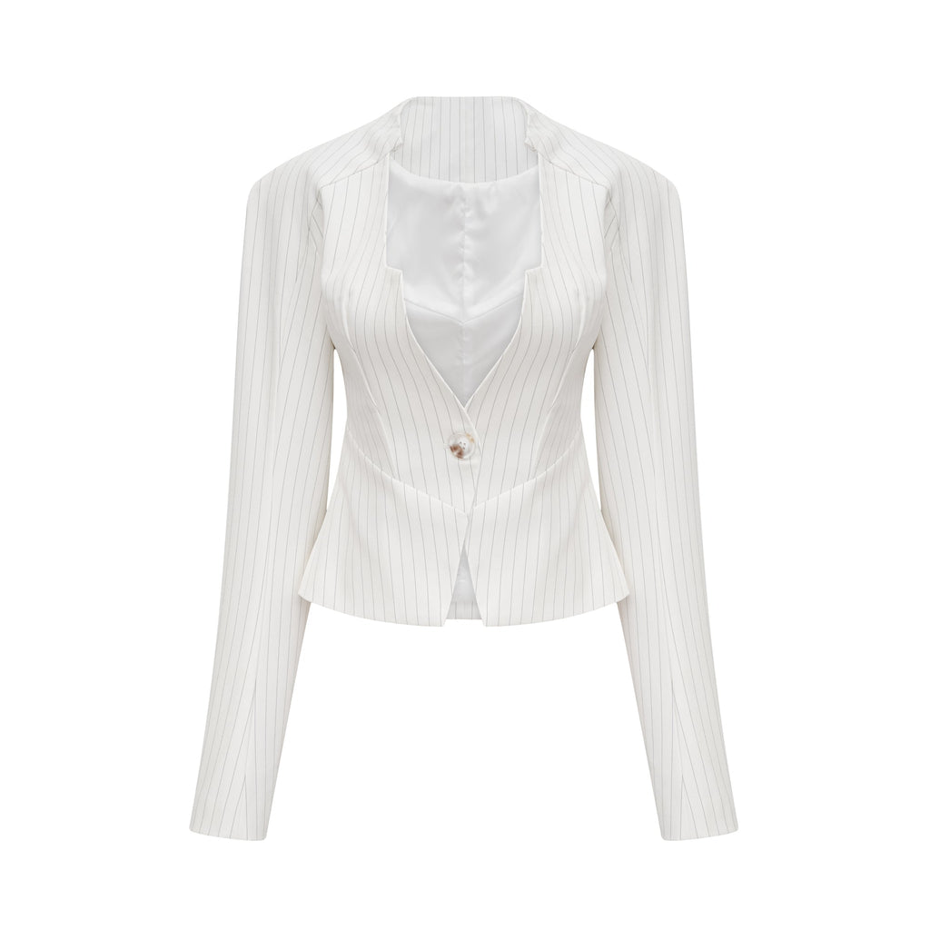 Σετ Ασορτί Τζάκετ Και Σορτς Με Ριγέ Σχέδιο Leola